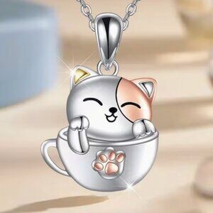 🧸  Kitty in a Cup Necklace